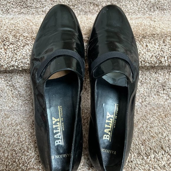 Bally Men\'s Black Patent Leather Dress Loafers main image 4